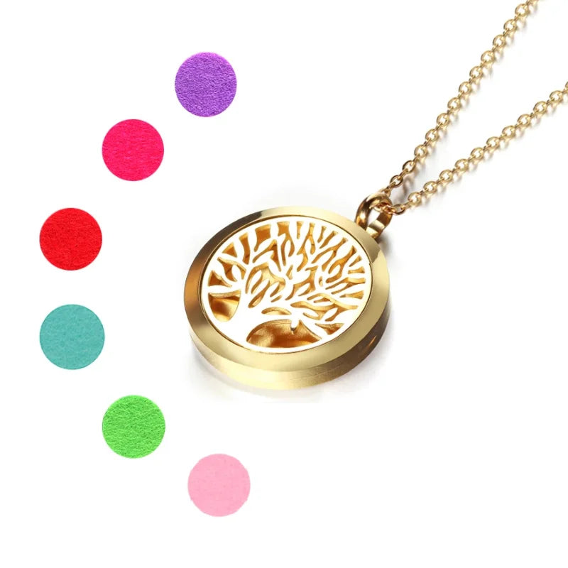 Tree of Life Aromatherapy Oil Locket Necklace Pendant