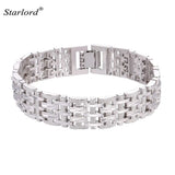 Stylish 15MM Chain Link Bracelet Gold/Silver H2488