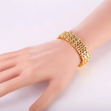 Stylish 15MM Chain Link Bracelet Gold/Silver H2488
