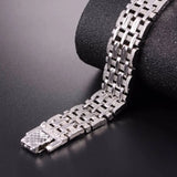 Stylish 15MM Chain Link Bracelet Gold/Silver H2488