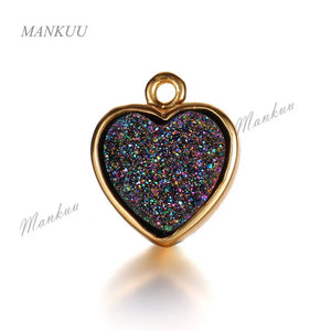 Hot Drusy Druzy Pendant for Necklace Charm Pendant 24K Electroplated