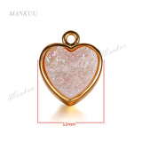 Hot Drusy Druzy Pendant for Necklace Charm Pendant 24K Electroplated
