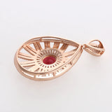 Copper Zircon Flower Charms Pendants for DIY Jewelry