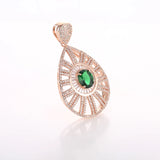 Copper Zircon Flower Charms Pendants for DIY Jewelry