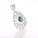 Copper Zircon Flower Charms Pendants for DIY Jewelry