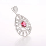 Copper Zircon Flower Charms Pendants for DIY Jewelry