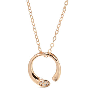 Unique Natural Zircon Necklace 585 Rose Bridal Wedding High Daily Jewelry
