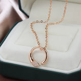 Unique Natural Zircon Necklace 585 Rose Bridal Wedding High Daily Jewelry