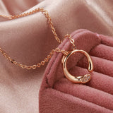 Unique Natural Zircon Necklace 585 Rose Bridal Wedding High Daily Jewelry