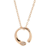 Unique Natural Zircon Necklace 585 Rose Bridal Wedding High Daily Jewelry