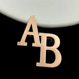 Hot Upscale 2 Initial Letter Brooch Pin Customizable Badges Jewelry Lapel Pins