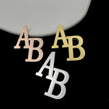 Hot Upscale 2 Initial Letter Brooch Pin Customizable Badges Jewelry Lapel Pins