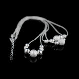 Vintage Sphere Pendant Necklace 925 Sterling Silver Multilayer Small Round Ball