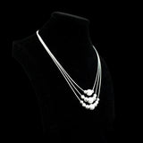 Vintage Sphere Pendant Necklace 925 Sterling Silver Multilayer Small Round Ball