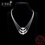 Vintage Sphere Pendant Necklace 925 Sterling Silver Multilayer Small Round Ball