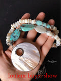 Vintage Natural Mother of Pearl Shell Pendants Abalone Paua Shell Charms