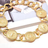 Vintage Metal Statement Necklace for Women