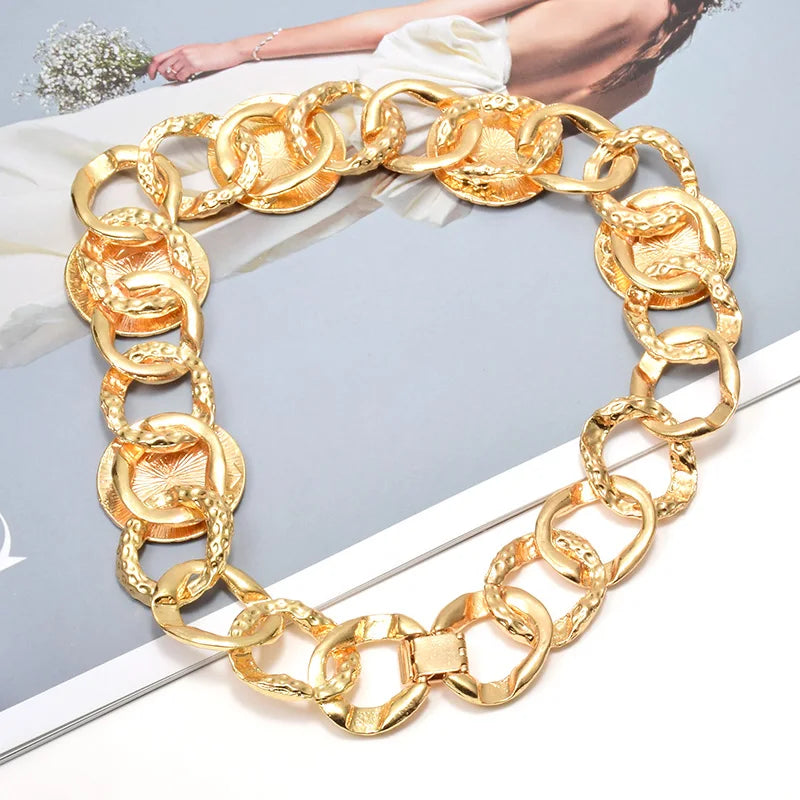 Vintage Metal Statement Necklace for Women