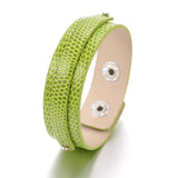 15 High Leather Bracelet&Bangles DIY Snap Jewelry fit 18mm Snap Button