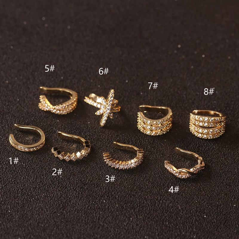 Hot Minimalist Silver Plated Ear Bone Clip Set No Piercing