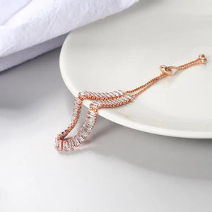 Women Anklet Bracelet Rhinestone Zircon Hand Ornaments