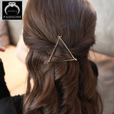 Geometric Metal Hair Clips for Women