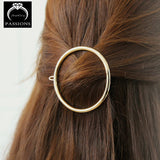 Geometric Metal Hair Clips for Women
