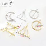 Geometric Metal Hair Clips for Women