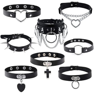 Sexy Gothic Pu Leather Choker Necklace