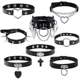Sexy Gothic Pu Leather Choker Necklace