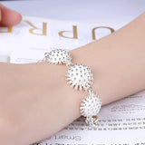 Hot Flowers Chain 925 Sterling Silver Bracelets for Women