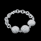 Hot Flowers Chain 925 Sterling Silver Bracelets for Women