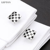 Enamel Square Cufflinks for Men Wedding Groom Shirt Cuffs