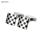 Enamel Square Cufflinks for Men Wedding Groom Shirt Cuffs