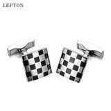 Enamel Square Cufflinks for Men Wedding Groom Shirt Cuffs