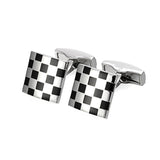 Enamel Square Cufflinks for Men Wedding Groom Shirt Cuffs