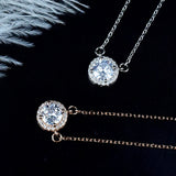 925 Sterling Silver Mosangstone Pendant Necklace for Women