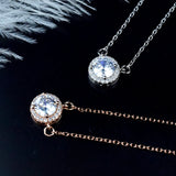 925 Sterling Silver Mosangstone Pendant Necklace for Women