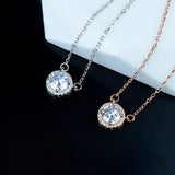 925 Sterling Silver Mosangstone Pendant Necklace for Women