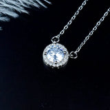 925 Sterling Silver Mosangstone Pendant Necklace for Women