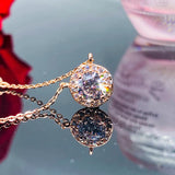 925 Sterling Silver Mosangstone Pendant Necklace for Women