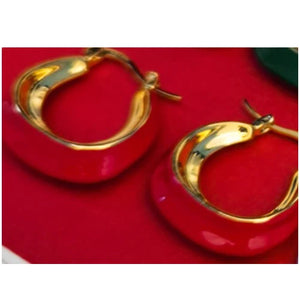Colorful Flower Basket Round Earrings for Women