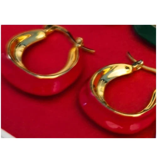 Colorful Flower Basket Round Earrings for Women