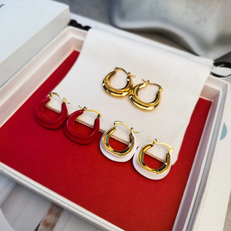 Colorful Flower Basket Round Earrings for Women