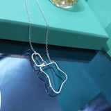 925 Silver Star Choker Drop Charm Necklace Wedding Party Jewelry