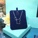 925 Silver Star Choker Drop Charm Necklace Wedding Party Jewelry