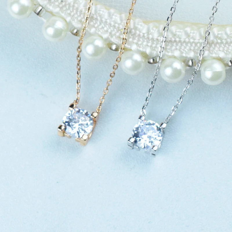 Square Wedding Jewelry Set, Heart Pendant Necklace, 925 Sterling Silver Gift
