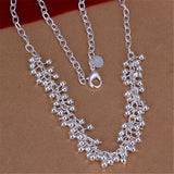 925 Sterling Silver Fringe Line Bead Jewelry Set for Women