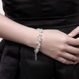 925 Sterling Silver Fringe Line Bead Jewelry Set for Women
