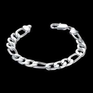 925 Silver 10MM Geometry Bracelet for Women Party Wedding Jewelry